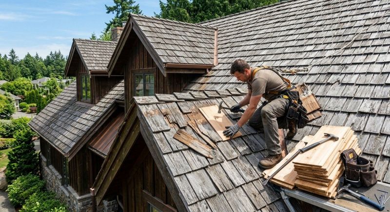 Cedar Shake Roof Repair in Hunterdon County, NJ