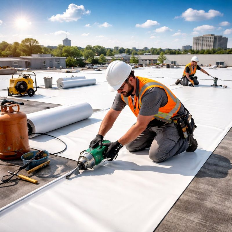 Single Ply Roof Installation in Oak Ridge, NJ
