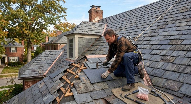 Slate Roof Repair in Livingston, NJ