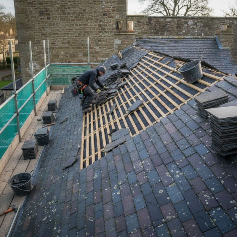 Slate Roof Replacement in Hackettstown, NJ